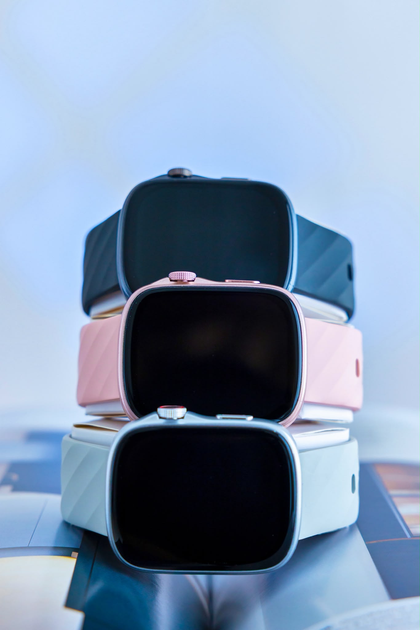 Three Khyrova watches stacked