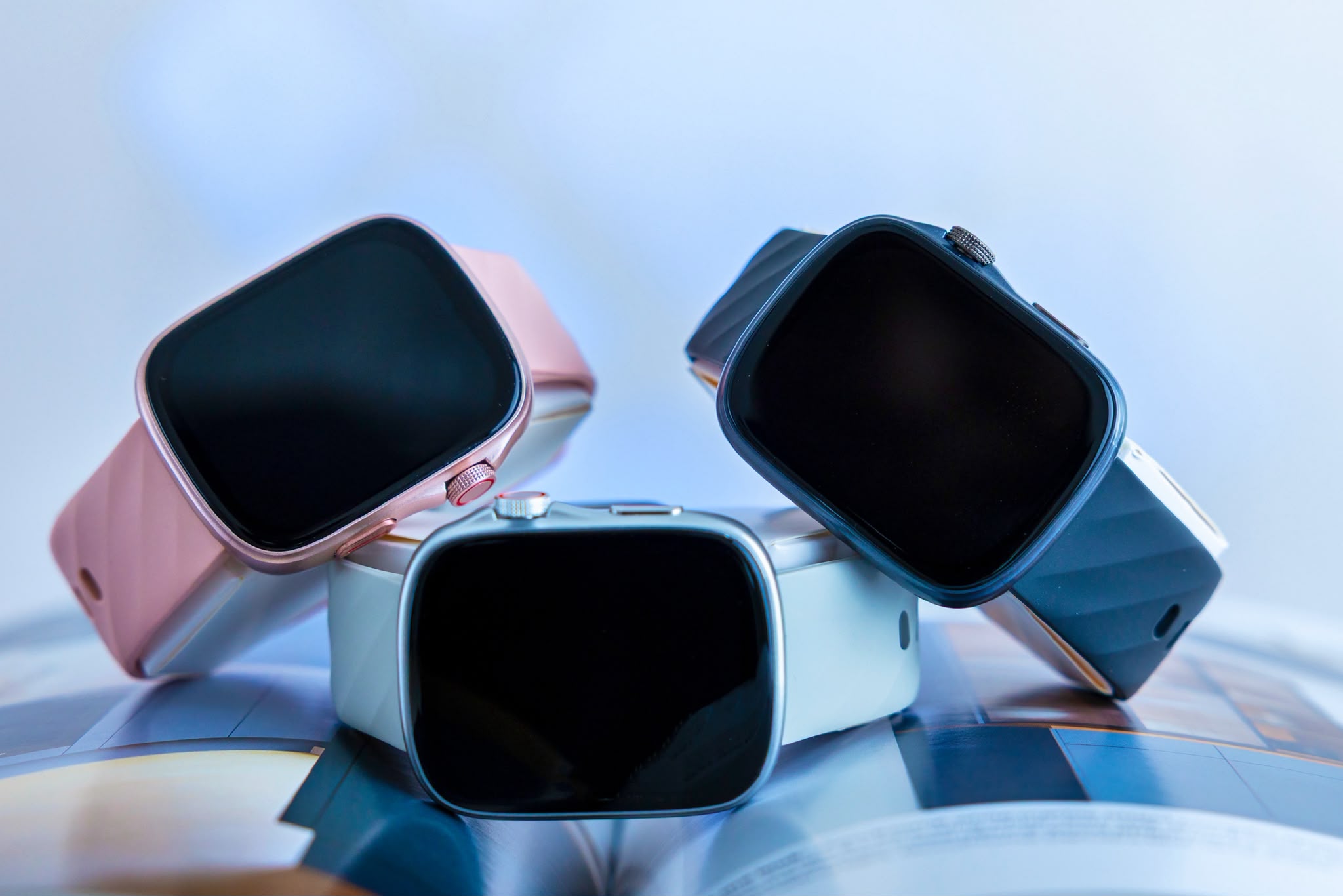 Three Khyrova watches side by side
